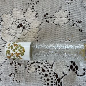 Avon Vintage Glass Bottle with Floral Design